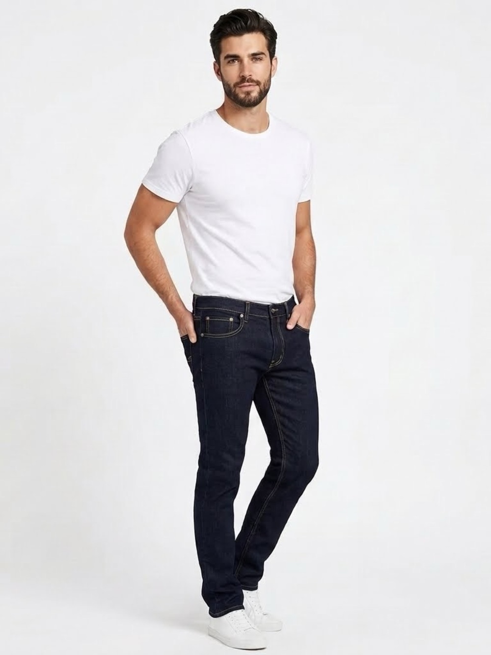 Arizona Jean Co Men's Dark Wash Blue Jeans Size 34 X 32 Stretch Denim